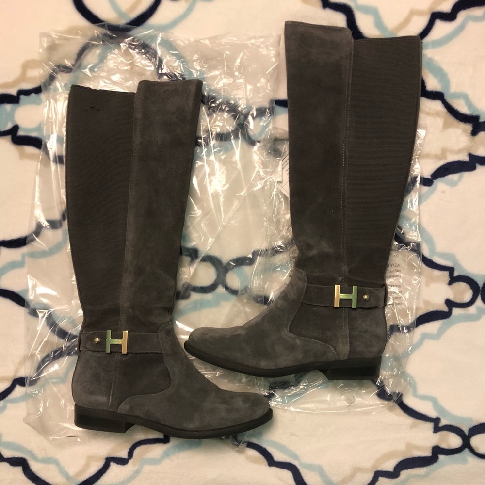 Tommy Hilfiger Brand: Women's Size 6 Grey Knee Boots (New w/Carrying Box)